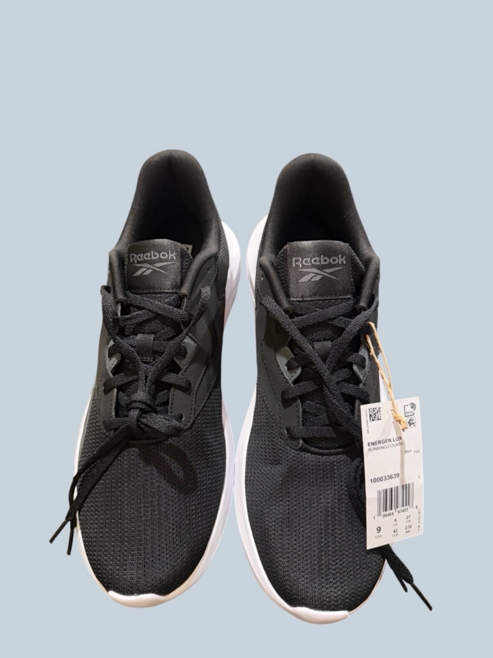 Reebok Men's Black and White Athletic Running Shoes